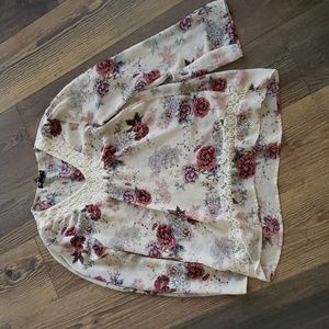 About a girl brand, Small, Floral theme long sleeve shirt